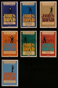 3a343 LOT OF 7 JAMES BOND ENGLISH PAPERBACK BOOKS '80s Casino Royale, Moonraker & more!