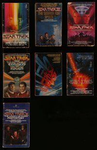 3a342 LOT OF 7 STAR TREK PAPERBACK BOOKS '70s-90s Wrath of Khan, Search for Spock & more!