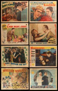 3a228 LOT OF 8 LOBBY CARDS '30s Wheeler & Woolsey, Murder on a Honeymoon, Laddie & more!