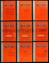 3a109 LOT OF 9 MOTION PICTURE HERALD 1956 EXHIBITOR MAGAZINES '56 filled with images & information!