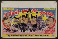 3b735 GENTLEMEN MARRY BRUNETTES Belgian '55 Jane Russell & Jeanne Crain in the big, buxom musical!