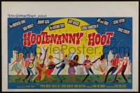3b745 HOOTENANNY HOOT Belgian '63 Johnny Cash and a ton of top country music stars, cool art!