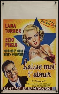3b781 MR. IMPERIUM Belgian '51 different art of super sexy Lana Turner & singer Ezio Pinza!