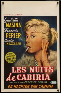 3b783 NIGHTS OF CABIRIA Belgian '57 Federico Fellini's La Notti di Cabiria, Giulietta Masina!