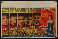 3b827 SUN ALSO RISES Belgian '57 Tyrone Power Ava Gardner, Mel Ferrer, Errol Flynn, different