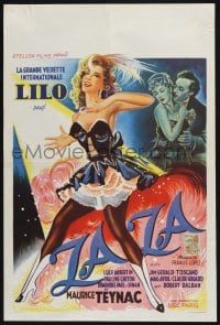3b850 ZAZA Belgian '56 full different art of sexy showgirl Lilo in skimpy outfit!