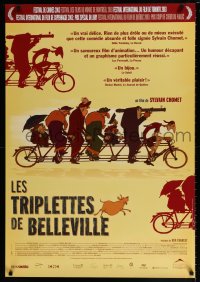 3b005 TRIPLETS OF BELLEVILLE Canadian 1sh '03 Les Triplettes de Bellville, great cartoon art!