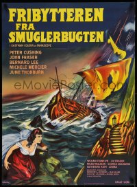 3b186 FURY AT SMUGGLERS' BAY Danish '63 Peter Cushing, John Gilling English ship adventure!
