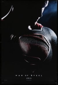 3b209 MAN OF STEEL teaser DS Danish '13 close-up of Henry Cavill in the title role as Superman!