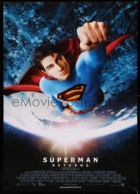 3b217 SUPERMAN RETURNS Danish '06 Bryan Singer, full-length image of Routh in space!