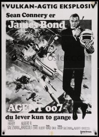 3b228 YOU ONLY LIVE TWICE Danish R70s art of Sean Connery as James Bond by Frank McCarthy!