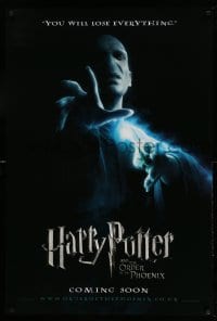 3b023 HARRY POTTER & THE ORDER OF THE PHOENIX teaser DS English 1sh '07 creepy Ralph Fiennes!
