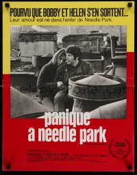3b093 PANIC IN NEEDLE PARK French 17x22 '71 Al Pacino & Kitty Winn are heroin addicts in love!