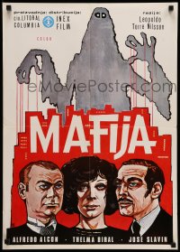 3b391 MAFIA Yugoslavian 20x28 '72 Leopoldo Torre Nilsson's La maffia, the story of a family!