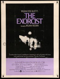 3c366 EXORCIST 30x40 '74 William Friedkin, Max Von Sydow, William Peter Blatty horror classic!