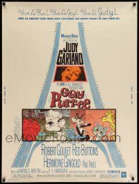 3c371 GAY PURR-EE 30x40 '62 Judy Garland, Robert Goulet, Red Buttons, cartoon cats!