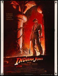 3c383 INDIANA JONES & THE TEMPLE OF DOOM 30x40 '84 adventure is Ford's name, Bruce Wolfe art!