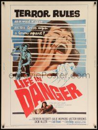 3c390 LIFE IN DANGER 30x40 '64 terror rules as a mad killer on the loose rips a town apart!