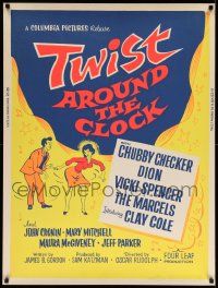 3c438 TWIST AROUND THE CLOCK 30x40 '62 Chubby Checker in the first full-length Twist movie!