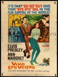 3c444 VIVA LAS VEGAS 30x40 '64 dancing Elvis Presley & sexy Ann-Margret!
