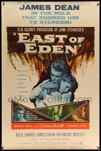 3c141 EAST OF EDEN 40x60 R57 James Dean in the role that zoomed him to stardom, John Steinbeck!
