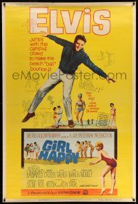 3c157 GIRL HAPPY style Y 40x60 '65 image of Elvis Presley dancing, Shelley Fabares, rock & roll!