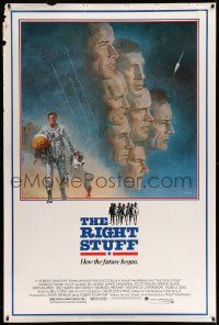3c210 RIGHT STUFF 40x60 '83 great Tom Jung montage art of the first NASA astronauts!