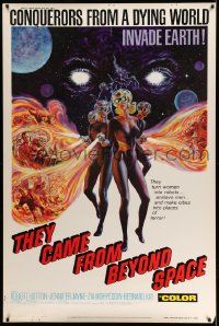 3c235 THEY CAME FROM BEYOND SPACE 40x60 '67 conquerors from a dying world invade Earth, sci-fi!