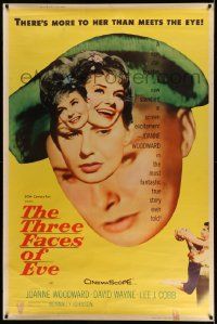 3c236 THREE FACES OF EVE style Z 40x60 '57 David Wayne, Joanne Woodward has multiple personalities!