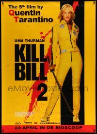 3c004 KILL BILL: VOL. 2 advance Dutch '04 great full-length image of Uma Thurman w/ katana!