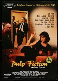 3c042 PULP FICTION German 33x47 '94 Tarantino, Travolta, Thurman, Jackson, Willis!