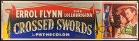 3c262 CROSSED SWORDS paper banner '53 Flynn & sexy Gina Lollobrigida, Italy's Marilyn Monroe!