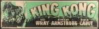 3c275 KING KONG paper banner R52 cool art of the giant ape carrying Fay Wray!