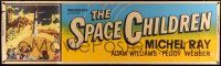 3c288 SPACE CHILDREN paper banner '57 the U.S. may use the A-bomb to destroy the giant bugs!