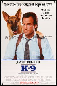 3c329 K-9 half subway '88 great images of James Belushi & German Shepherd police dog!