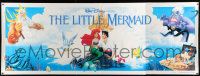 3c104 LITTLE MERMAID vinyl banner '89 Disney underwater cartoon, cool wider image of Ariel & cast