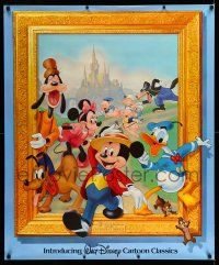 3c099 WALT DISNEY CARTOON CLASSICS 33x40 video poster '83 Mickey, Donald, Goofy, Minnie, more!