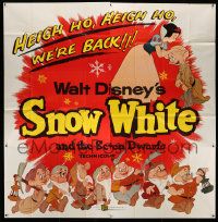 3d038 SNOW WHITE & THE SEVEN DWARFS 6sh R58 Walt Disney animated cartoon fantasy classic!