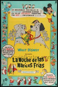 3d041 ONE HUNDRED & ONE DALMATIANS Argentinean '61 w/ Disney's top cartoon characters also shown!