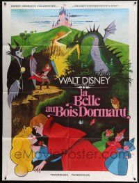 3d053 SLEEPING BEAUTY French 1p R70s Walt Disney cartoon fairy tale fantasy classic, different!