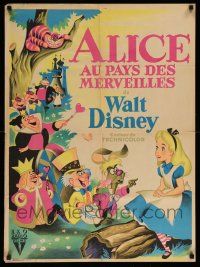 3d190 ALICE IN WONDERLAND French 23x31 '51 Disney Lewis Carroll classic, wonderful different art!