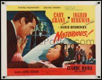 3d230 NOTORIOUS 1/2sh R54 Cary Grant, Ingrid Bergman, Claude Rains, Alfred Hitchcock classic!