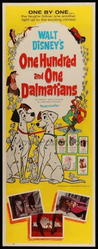 3d034 ONE HUNDRED & ONE DALMATIANS insert '61 most classic Walt Disney canine family cartoon!