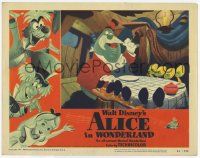 3d093 ALICE IN WONDERLAND LC #8 '51 Disney cartoon classic, cute scene of walrus-like guy & kids!