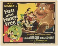 3d104 FUN & FANCY FREE LC #3 '47 Mickey, Goofy, Donald, Edgar Bergen & Charlie McCarthy + giant!
