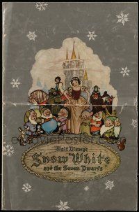 3d071 SNOW WHITE & THE SEVEN DWARFS English trade ad '38 Disney classic, Tenggren art, rare!