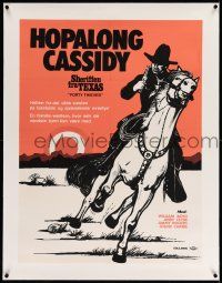 3f086 FORTY THIEVES linen Danish R60s art of cowboy William Boyd as Hopalong Cassidy on horse!