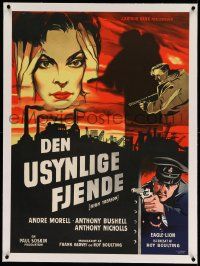 3f088 HIGH TREASON linen Danish '52 Roy Boulting's brilliant Communist spy thriller, cool art!