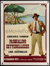 3f072 SEVEN BEAUTIES linen Italian lrg pbusta '76 Lina Wertmuller directed, Giancarlo Giannini!