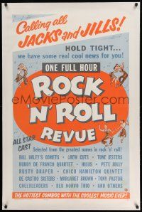 3f329 ROCK 'N' ROLL REVUE linen 1sh '56 Bill Haley's Comets, hottest combos with the coolest music!